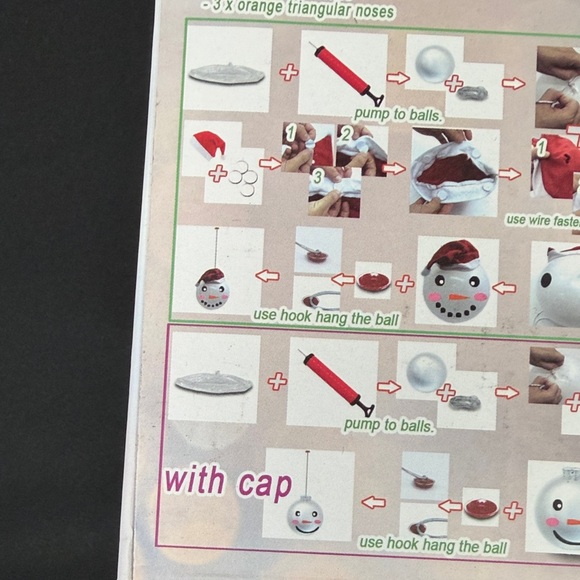 Hand Painted Christmas Balls Crafts Snowman Balls Indoor Outdoor decorations new - Picture 6 of 12